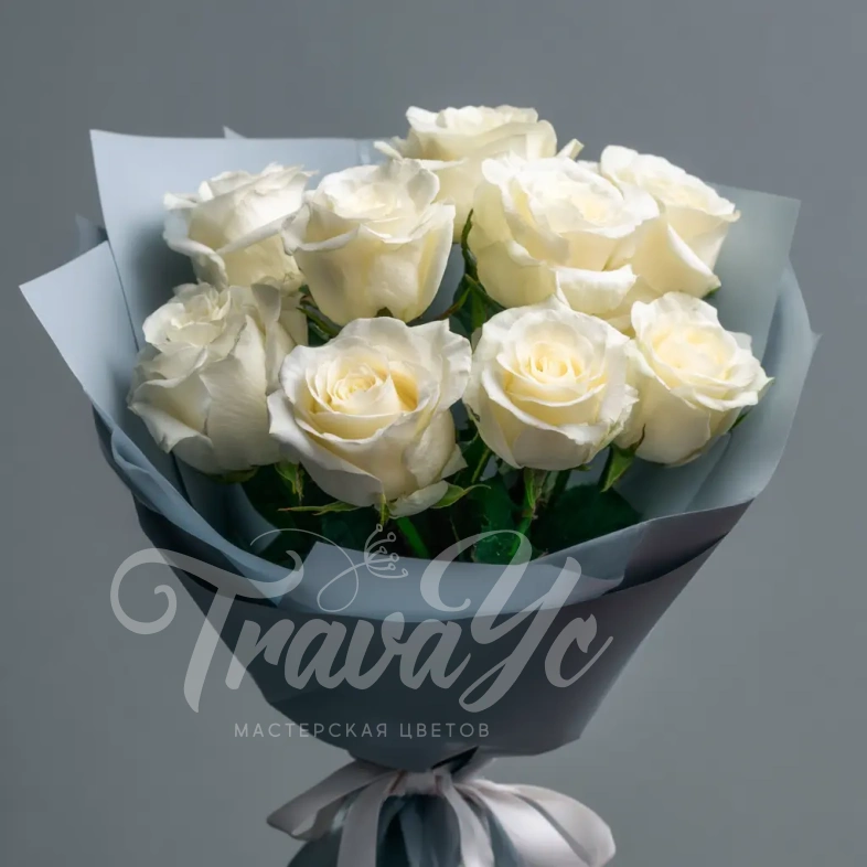 Белые розы &laquo;Белый лён&raquo;