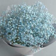 Монобукет из голубой гипсофилы 1