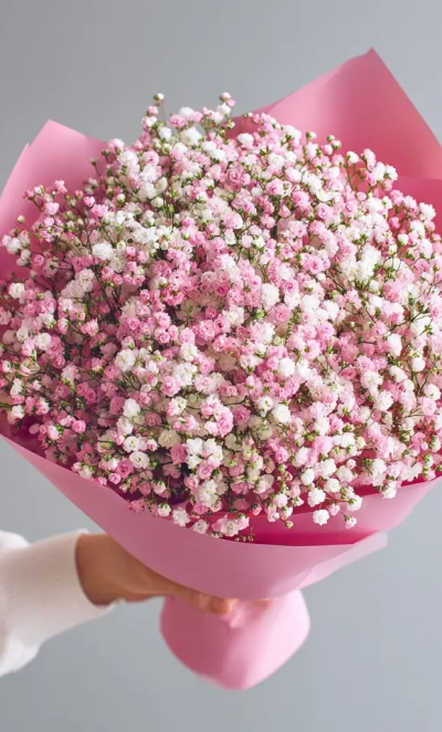 Монобукет из гипсофилы «Перламутровое облако»