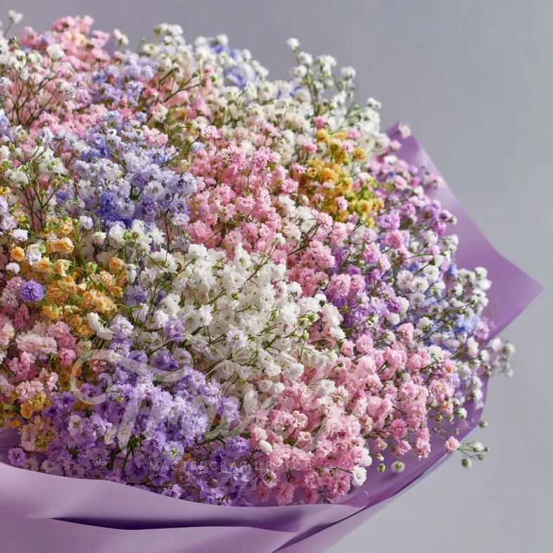 Монобукет из гипсофилы &laquo;Пушистая симфония&raquo;