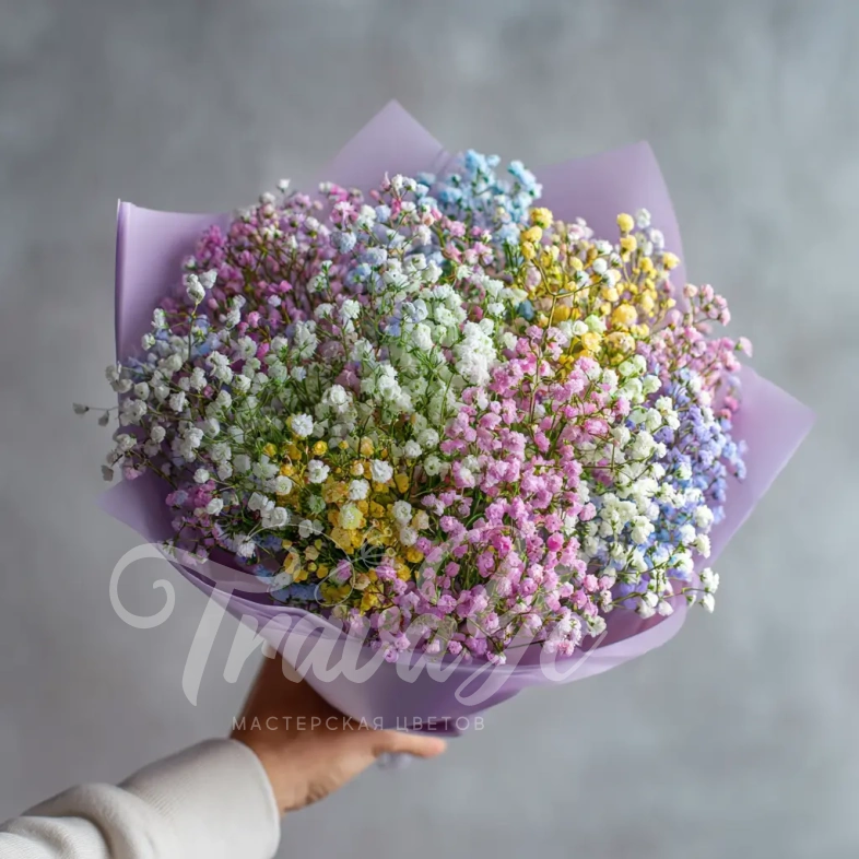 Монобукет из гипсофилы &laquo;Пушистая симфония&raquo;