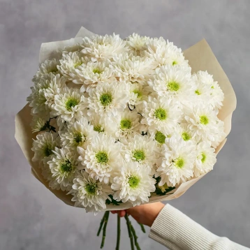 Монобукет из хризантем «Тепло момента»