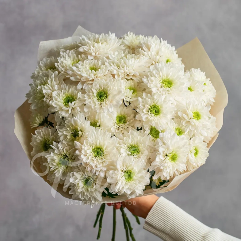 Монобукет из хризантем &laquo;Тепло момента&raquo;
