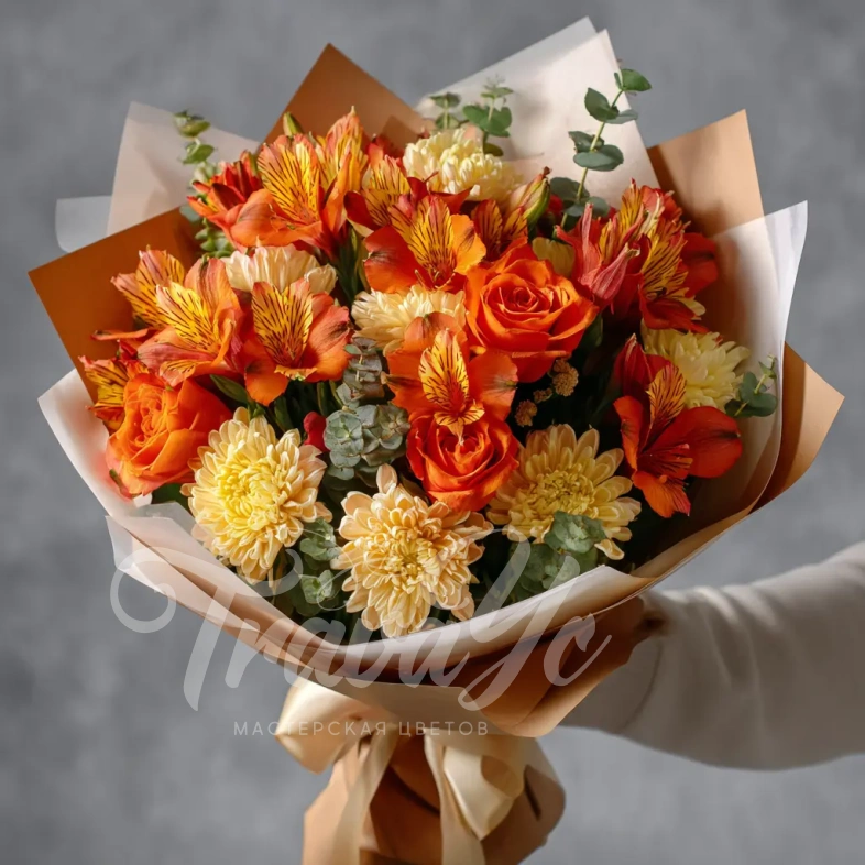 Букет с альстромериями &laquo;Тропический акцент&raquo;