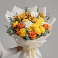 Букет с хризантемами &laquo;Золотая осень&raquo; 0