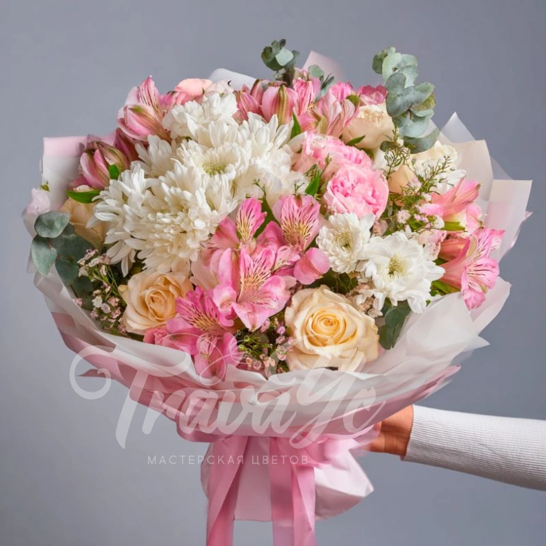 Букет с хризантемами &laquo;Светлый выбор&raquo;