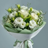 Букет с эустомами &laquo;Белый перезвон&raquo; 0