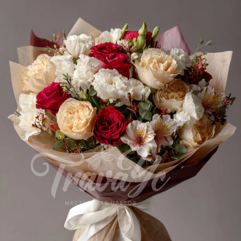 Букет с эустомами &laquo;Тонкая грань&raquo;