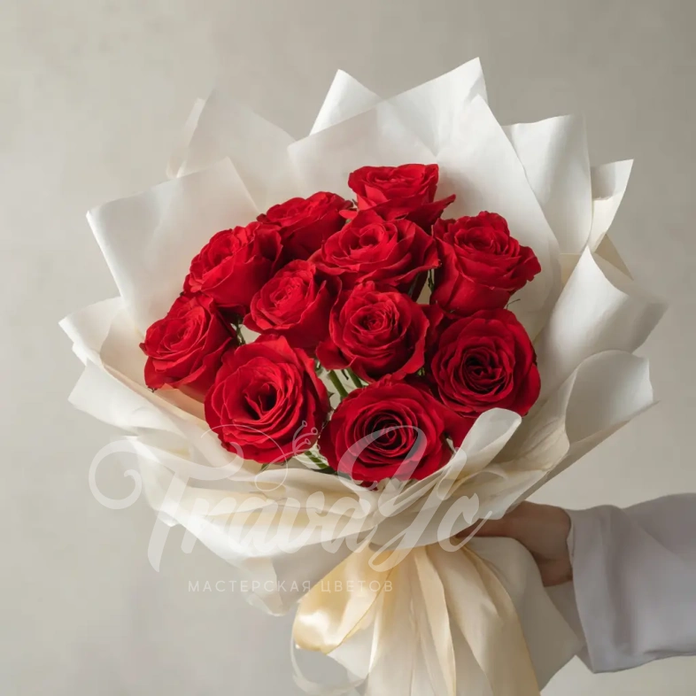 Красные розы &laquo;Горячий акцент&raquo;